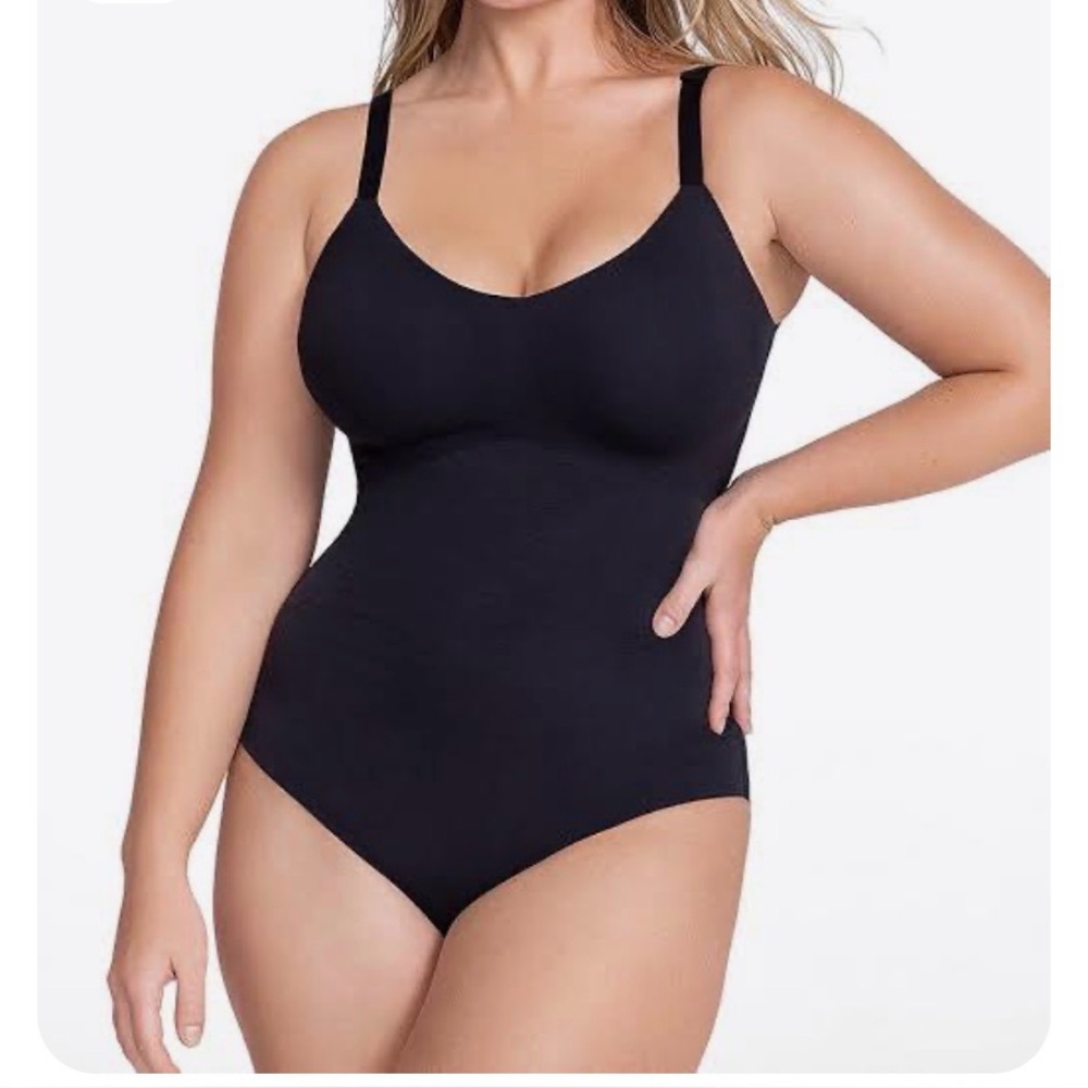 Honeylove Cami Bodysuit LiftWear Cami Bodysuit Shape-wear Black Sz XL Slimming